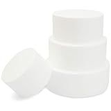 Bright Creations Foam Cake Rounds 4-Tier Dummy Set - 5, 6, 7 & 8-Inch Tiers, White - Dummy Cakes for Decorating Practice