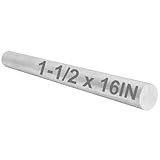 1-1/2" 6061 T651 Solid Aluminum Round Rod 16" Long 1.50Inch(38MM) Diameter Solid T651 Extruded Lathe Bar Stock, Round Aluminum Bars for Industrial, DIY Craft (+/-0.05")