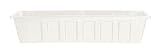 Root & Vessel Poly-Pro Plastic Flower Box Planter, White, 30-Inch