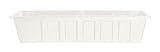 Root & Vessel Poly-Pro Plastic Flower Box Planter, White, 30-Inch