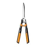Fiskars 23" Hedge Shears, Hedge Clippers with PowerGear2 Technology that Multiplies Power for Less Effort, Garden Shears with SoftGrip Handles and Shock-Absorbing Bumpers
