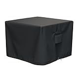 SHINESTAR Square Fire Pit Cover, Fits for 28-32 Inch Fire Pit Table, Waterproof and Windproof, 32 x 32 x 24 Inches, Black