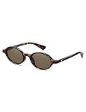 Appassal Retro Small Polarized Sunglasses Womens Mens, 90s Trendy Slim Oval Frame Cute Sunnies AP3780, Tortoise/Brown