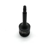 TEMO Tamper Proof T30 3 Inch Long Tamper Proof Torx Star 6 Point Black Impact Bit Socket 1/2 Inch Square Drive Auto Repair Tool