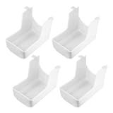 4 Pcs 99110437 Range Hood Light Lens Cover, Pure White & Anti-Yellow