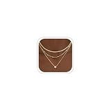 WomenGifts Layered Gold Necklaces for Women, 14K Gold Plated Dainty Cute Pendant Necklace Jewelry Set, Chunky Stackable Cuban Chain Choker Collar, Trendy Waterproof Non Tarnish Jewelry Gift for Mom