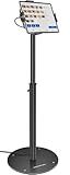 AboveTEK iPad Kiosk Floor Stand - Height Adjustable POS Tablet Floor Stand, 360° Swivel Universal Locking Holder for 7.9"-11" iPad/Air/Samsung - Anti-Theft Security Stand for Retail, Business