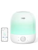 DREO Humidifier 409S, Humidifiers for Bedroom Baby, Ultra Quiet 28dB & 3L Top Fill Cool Mist Humidifier for Nursery, Smart Air humidifier for Plants, 1500+ RGB Night Light & Sleep Routine Trainer
