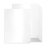 24 Sheets White Shimmer Cardstock 8.5 x 11 Metallic Paper, Goefun 80lb Card Stock Printer Paper for Invitations, Certificates, Crafts, DIY Cards
