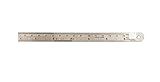 Kristeel Shinwa 6" 150 mm Rigid English Metric Satin Chrome Stainless Steel Machinist Engineer Ruler / Rule with Conversion Table Model 401 A5