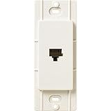 Lutron SC-PJ-BI Satin Colors Phone Jack, Biscuit