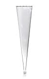 Bel-Art SP Imhoff Settling Cone Beaker – 1000 mL Clear Styrene Cone with Graduations & Leak-Proof Polyethylene Plug for Sediment Analysis in Water, Wastewater & Sewage Testing (H38990-0000)