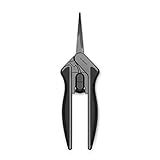 AC Infinity 6.6” Stainless Steel Pruning Shear, Lightweight Ergonomic Design, Straight Precision Blades with Nonstick Teflon Coating for Gardening, Hydroponics, Grow Tents