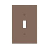 JDAKHD Mocha Light Switch Cover 1 Gang Single Toggle Decorative Wall Plates for Electrical Outlets Outlet Covers Switch Plate Covers Faceplate Warm Brown Neutral for Living Room, Office