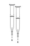 Drive Medical RTL10433 Adjustable Crutches for Walking, Silver