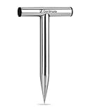 gardmate Stainless Steel Hand Dibber with Depth Markings & T-Handle, Rust-Resistant Bulb Planter Tool for Seeds, Seedlings & Bulbs – Ergonomic Design for Garden & Lawn