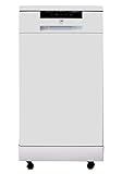 SPT SD-9263WA 18″ Wide Portable Dishwasher with ENERGY STAR, 6 Wash Programs, 8 Place Settings and Stainless Steel Tub – White