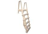 Confer Plastics 6000X Heavy Duty Above Ground in-Pool Swimming Ladder for Decks Adjustable from 42IN to 56IN HIGH
