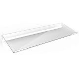 Richboom Clear Acrylic Tilted Computer Keyboard Holder for Easy Ergonomic Typing, Upgraded Version, Keyboard Stand with Silicone Anti-Slip Case for Office Desk, Home, School, Clear