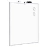 Amazon Basics Small Dry Erase Whiteboard, Magnetic Bulletin Board, with Marker and Magnets, 11"W x 14"H, Aluminum Frame