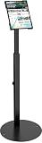 Anti-Theft iPad Kiosk Stand, Adjustable Tablet Floor Stand for POS Checkout