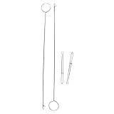 HAHIYO 4Pcs 3&10.5inches Stainless Steel Drawstring Threader Set, Sewing Loop Turner Hook with Latch Sewing Needle Inserter Threader Needle for Drawstring Replacement DIY Tool in Hoody Jacket Pant