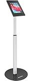 AboveTEK Anti Theft iPad Floor Stand, Robust Security Kiosk POS Tablet Stand, Height Adjustable Secure Holder Enclosure w/Lock and Key Mechanism for iPads/iPad Air/iPads Pro, Ideal for Retail Business