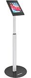 AboveTEK Anti Theft iPad Floor Stand, Robust Security Kiosk POS Tablet Stand, Height Adjustable Secure Holder Enclosure w/Lock and Key Mechanism for iPads/iPad Air/iPads Pro, Ideal for Retail Business