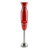 OVENTE Electric Corded Hand Blender, 300W with 2 Mixing Speeds Red HS560R