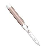Conair Double Ceramic 1-1/4 Inch Curling Iron, 1.25-Inch Barrel Creates Loose Curls, Hair Curler for Use on Medium and Long Hair, White
