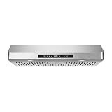 EVERKITCH 30inch Under Cabinet Range Hood, 900CFM Stainless Steel Vent Hood