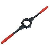HARSKIYER Die Stock Handle Wrench, 1.5 Inch / 38mm Adjustable Die Holder Tool, Metric M12 - M14 Heavy Duty Round Threading Tool with Non Slip Design