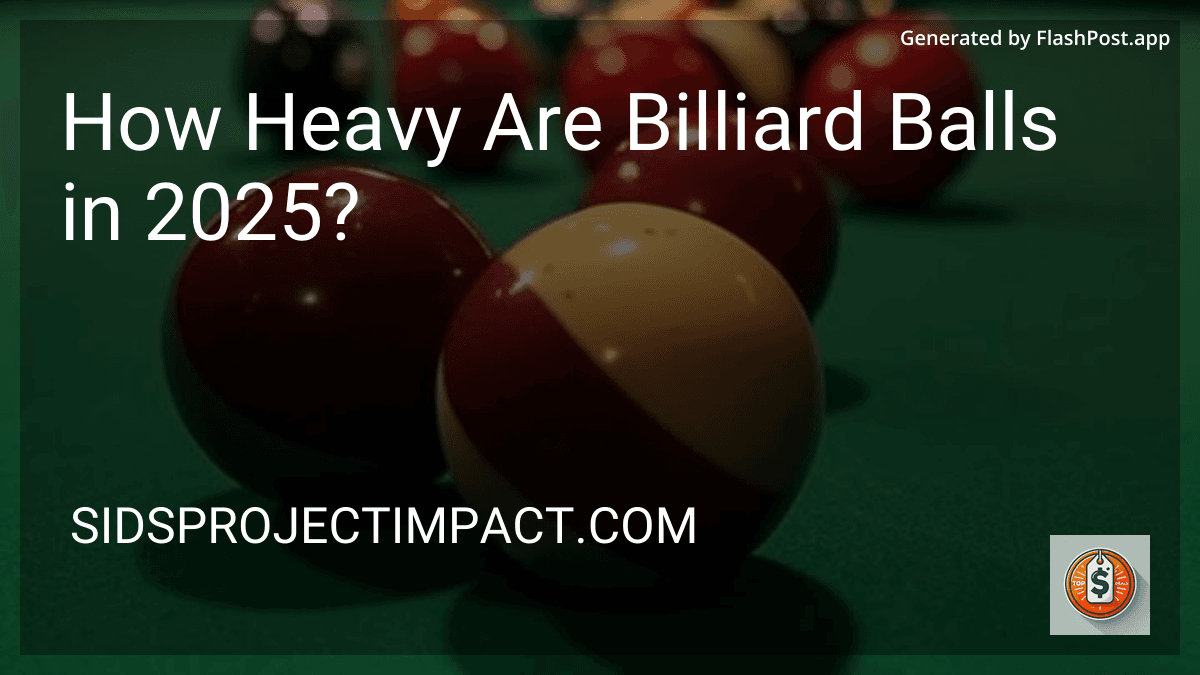 How Heavy Are Billiard Balls in 2025? image