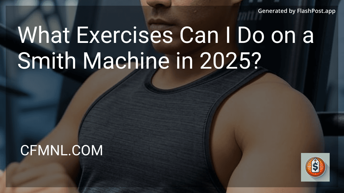 What Exercises Can I Do on a Smith Machine in 2025? preview