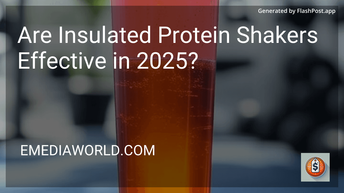 Are Insulated Protein Shakers Effective in 2025? image