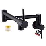 KES Pot Filler Faucet, Heat-Resistant Cartridge, Lead-Free, Matte Black
