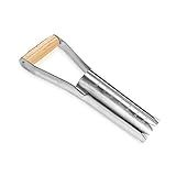 Berry&Bird Garden Bulb Planter with 6 inches Depth Mark, Garden Bulb Transplanter Tool with Wooden Handle, Stainless Steel Soil Release Tool for Transplanting Digging Planting Flowers