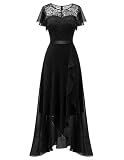 BeryLove Formal Long Cocktail Dresses for Women Wedding Guest Black M