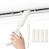 Maxqzin Under Fridge Cleaning Tool, Mini Split Cleaning Kit Dusters Portable Air Conditioner Cleaner with 4 Replaceable Brush for Refrigerator Air Conditioner Furniture