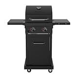 Nexgrill Deluxe 2-Burner Gas Grill with 401 SQ In Grate, 28000 BTUs, Heavy Duty Steel Frame & Foldable Side Table, Propane BBQ Grill for Outdoor Cooking, Patios, Backyards and More - 720-0864RD