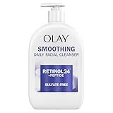 Olay Face Wash, Daily Facial Cleanser with Retinol, Peptides & Glycerin - Smoothing, Noursihes Skin Surface, Hydrates while Cleansing - Sulfate-Free, Paraben-Free, 16 Oz