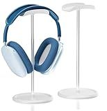 wigmoa CA-4 【1PACK】 Headphone Stand with Storage Tray No Tool Assembly Headset Holder Compatible with AirPods Max, AirPods Pro, Beats, Bose, and Most Gaming Headphones. (White)