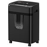 Bonsaii 12 Sheet Paper Shredder for Home Office, Heavy Duty Cross Cut Shredder with 5.5 Gal Pullout Bin, Home Shredder for CDs/Credit Card/Document/Mail, P-4 Security Level
