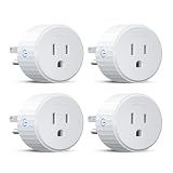 Govee Smart Plug, WiFi Outlet Compatible with Alexa & Google Assts, 4 pcs