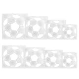 Soccer Ball Stencil, 8Pcs Large Soccer Ball Stencil for Painting,Cute Sport Stencils Template Reusable Plastic Football Paint Stencils for Crafts Art Painting on Wood Paper Flag Wall Home Decor