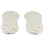 Orthotic Insoles for Overpronation & Supination — EVA + Breathable Cow Leather, 0.39In Inner-Low/Outer-High Wedge, Arch Support (Men7.5-8.5 & Women9.5-10.5)