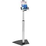 Mount-It! Anti-Theft Universal Tablet Floor Stand Kiosk – Height Adjustable Kiosk Floor Stand - Locking Tablet Mount Stand for iPad, Galaxy, Surface Go & Other 7.9"- 10.9" Tablets