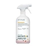 ATTITUDE Toy and Hard Surface Cleaner, Plant and Mineral Based Ingredients, Vegan, Baby and Kids Household Products, Sensitive Skin, Unscented, 27.1 Fl Oz