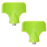 2pcs Spike Wrench Track Tool for Shoes, Steel Sports Shoe Replacement Nail Puller and Field Outdoor Running Studs Cleats Removing Aid Tool (Green)