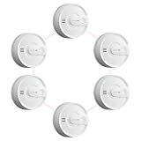 X-Sense Interconnected Smoke Detector, 10-Year Battery, SD20-W, 6-Pack
